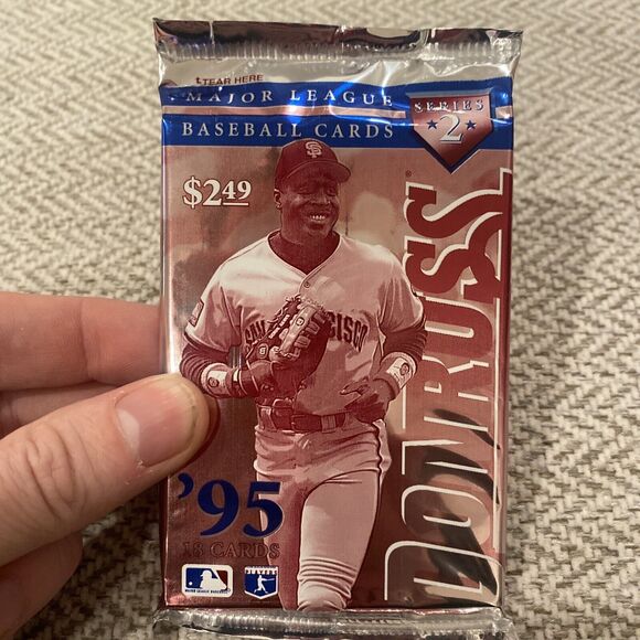 1995 Donruss Lot Of 5 Unopened Factory Sealed Series 2 Packs 18 Cards Per Pack - Picture 2 of 4